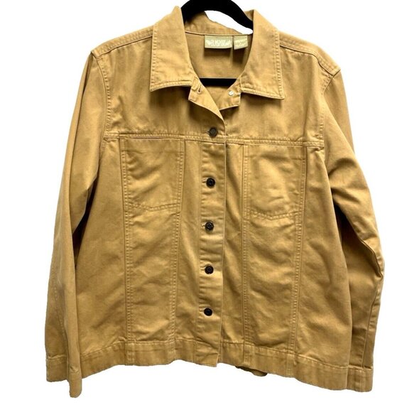 Blassport Brown Women’s Jacket Denim Button Down Jacket Size XL - Picture 8 of 13